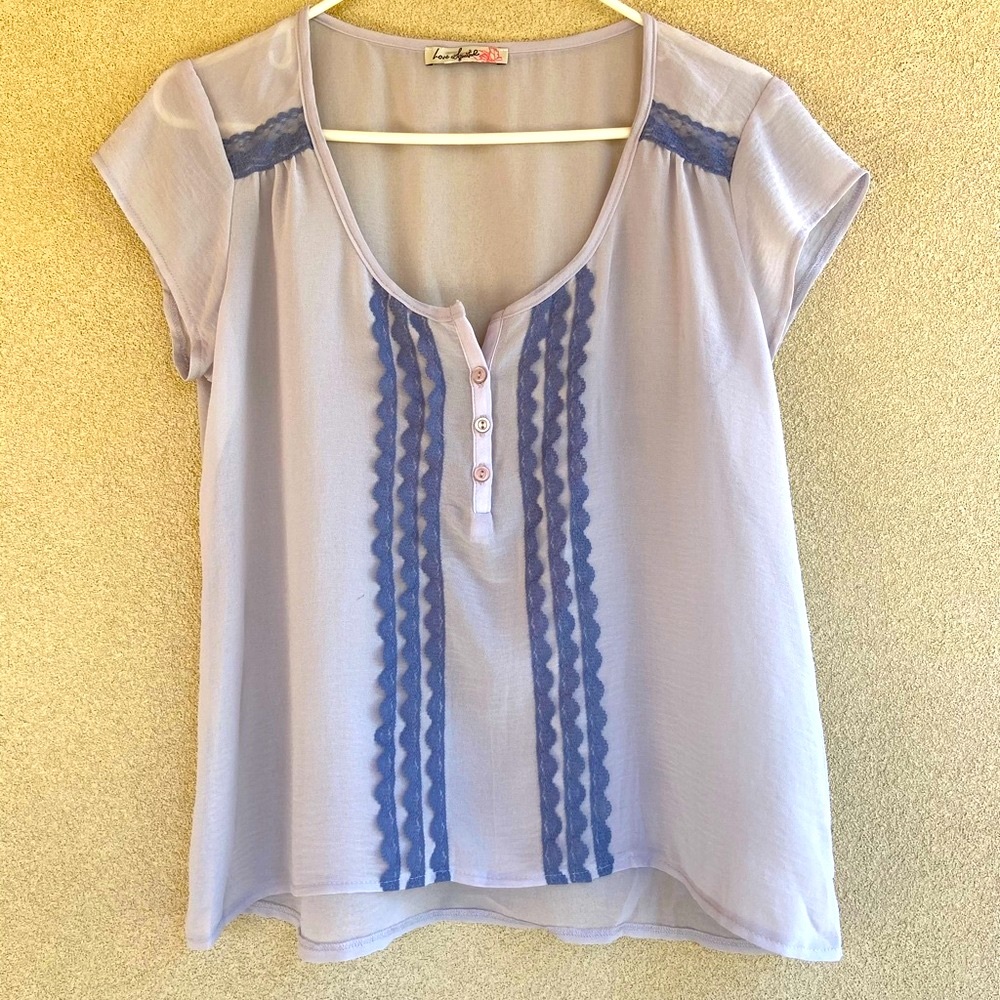 Love squares blouse NWOT